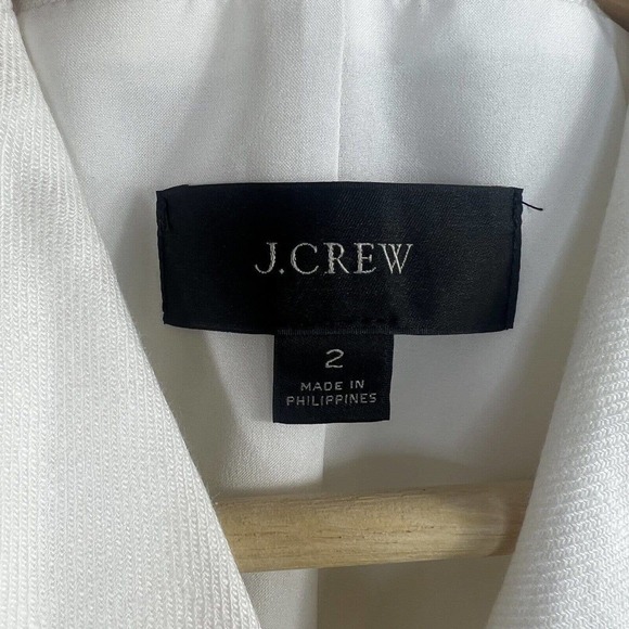 J Crew White Faux Wrap Linen Blend Dress size 2 Belted - Picture 9 of 13